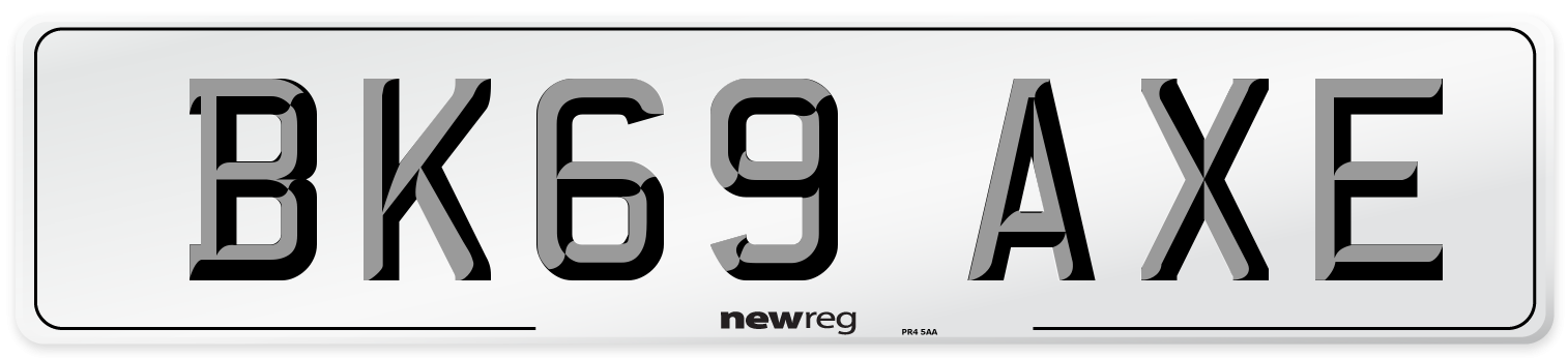 BK69 AXE Number Plate from New Reg